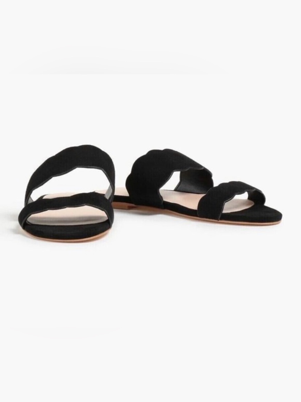 Stuart Weitzman NWB Santorini Black Suede Sandals - size 6.5